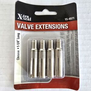 1 1/4" Chrome Valve Extensions For Hard to Reach Tire Valves 15-4971 - Xtra Seal